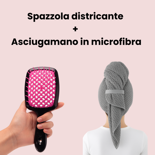 Kit Spazzola districante + Asciugamano in microfibra